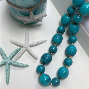 Teal Beaded Necklace